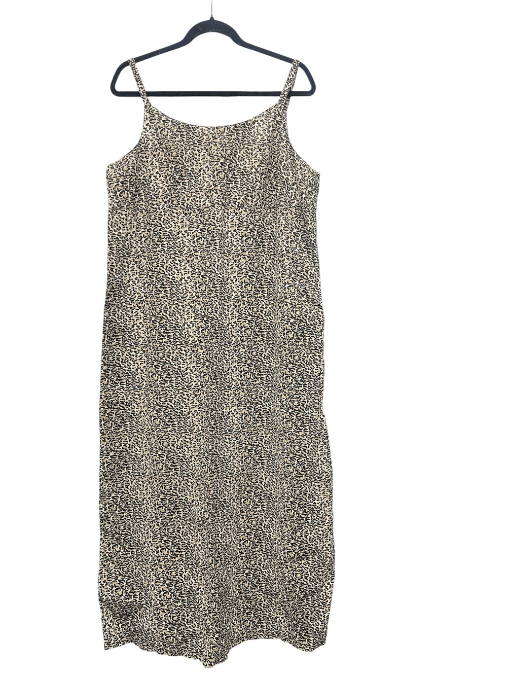 Vintage Match Leopard-Print Midi Dress in Beige and Black